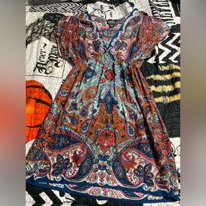 Angie Multicolor Paisley Maxi Dress